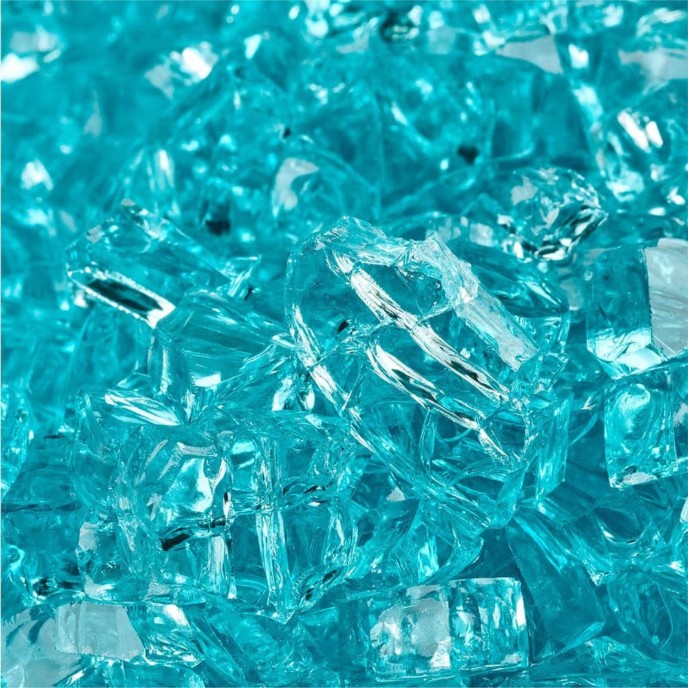 Fire Pit Essentials 1/4 in. 10 lbs. Tahitian Blue Original Fire Glass for Indoor and Outdoor