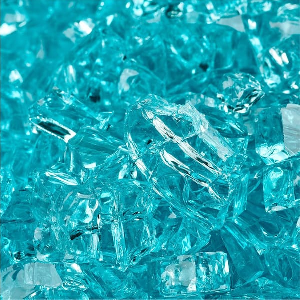 Fire Pit Essentials 1/4 in. 10 lbs. Tahitian Blue Original Fire Glass for Indoor and Outdoor Fire Pits or Fireplaces