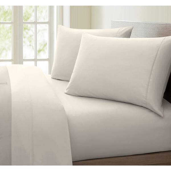 US All Size Bedding Items Egyptian Cotton 1000 Thread Ivory Stripe 