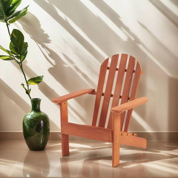 Red Natural Cedar Wooden Kid's Adirondack Chair for Indoor and