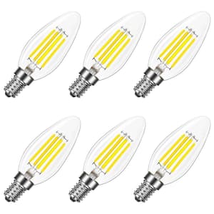 LUXRITE 75W Equivalent LED Candelabra B11 Bulb, 8W, 1000LM, 3000K