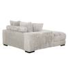 PRIMO INTERNATIONAL Cocoon Grey Polyester with Cupholder and USBs Oversized Track Arm Chaise Lounge 65522