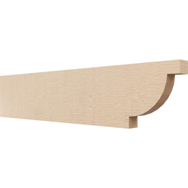 Ekena Millwork 2-in. x 8-in. x 36-in. Alpine Woodgrain, Primed Tan Timberthane Polyurethane Rafter Tail Brace