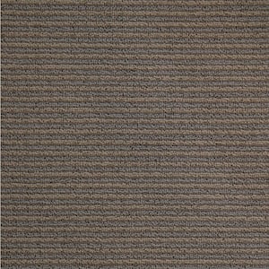 Wildly Popular II - Still Water - Brown 26 oz. SD Polyester Loop Installed Carpet