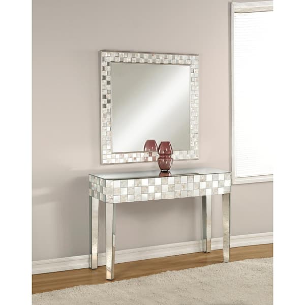 Acme Furniture Medium Square Mirrored Modern Mirror (39 in. H x 39 in. W)