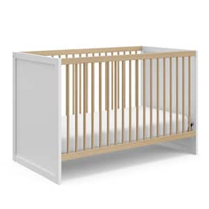 Calabasas White with Driftwood 3-in-1 Convertible Crib