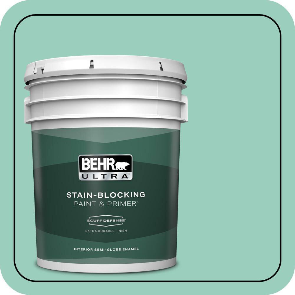 5 gal. Home Decorators Collection #HDC-SM14-6 Thermal Aqua Extra Durable Semi-Gloss Enamel Interior Paint & Primer price history on PriceWatchPro