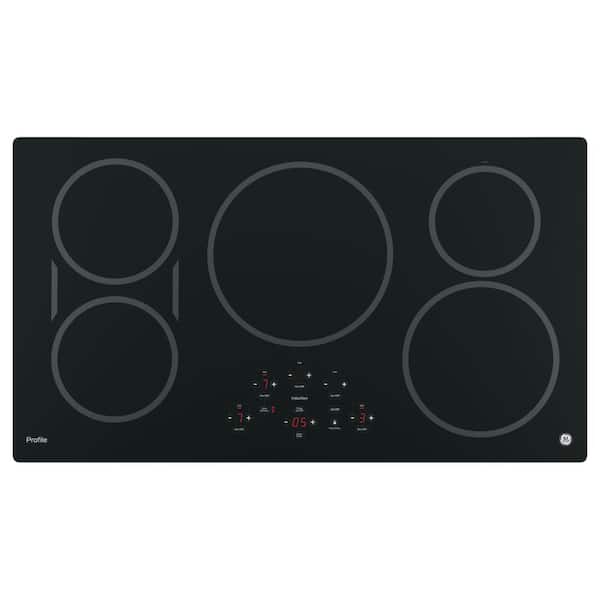 GE Profile 36 in. Electric Induction Cooktop in Black with 5 Elements and Exact Fit