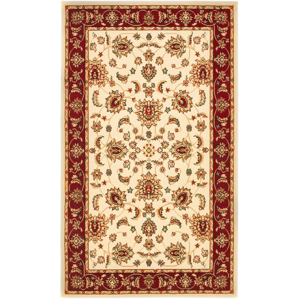 Majesty 3 ft. x 5 ft. Cream/Red Ornate Border Area Rug price history on PriceWatchPro