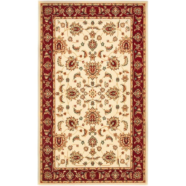 SAFAVIEH Majesty 3 ft. x 5 ft. Cream/Red Ornate Border Area Rug MAJ4781 ...