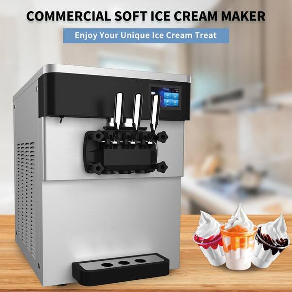 soft serve ice cream machine with compressor