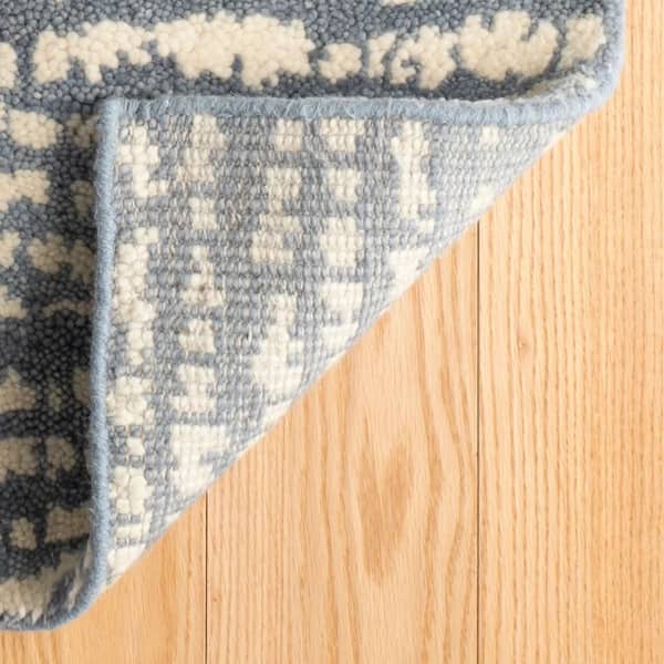 9 ft. x 12 ft. Pewter Blue Shepherd Hand Knotted Wool Indoor Area Rug