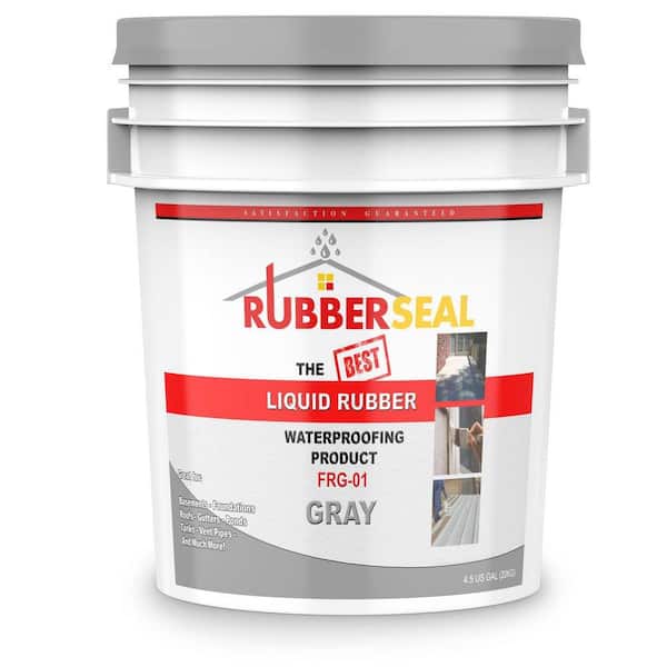 4.5 Gal. Gray Liquid Rubber Waterproof Coating Waterproofing Sealant