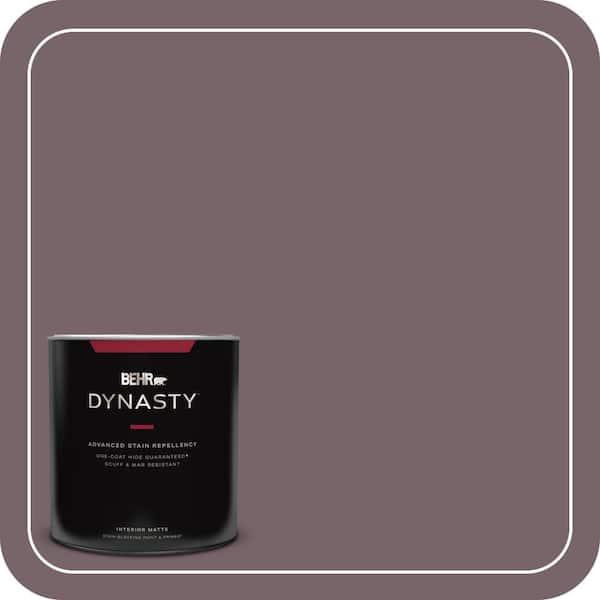 BEHR DYNASTY 1 qt. #100F-6 Plum Shade Matte Interior Stain-Blocking Paint and Primer