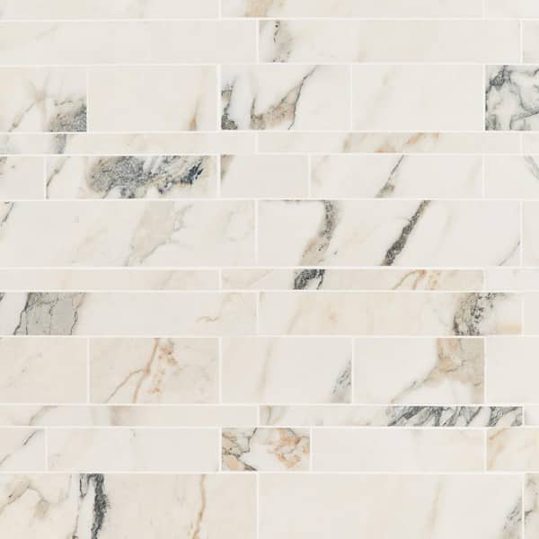 Ivy Hill Tile Saroshi Calacatta Rustico 11.41 in. x 11.69 in. Matte Porcelain Floor and Wall Mosaic Tile (0.92 sq. ft./Each)