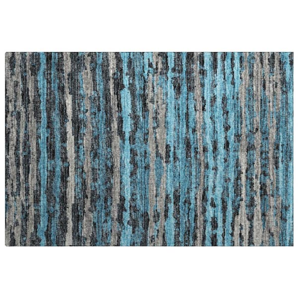Dream Shag Premium Machine Washable Abstract ADS75 Peacock 2 ft. x 3 ft. Accent Rug