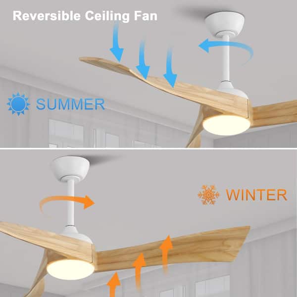 PUDO 52 in. Retro Indoor Natural Ceiling Fan Light with 3