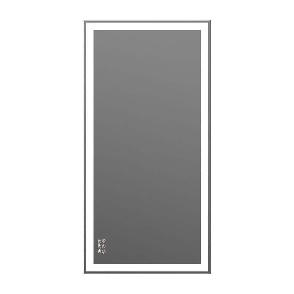 24 in. W x 48 in. H Rectangular Framed Wall Mount Bathroom Vanity Mirror LE