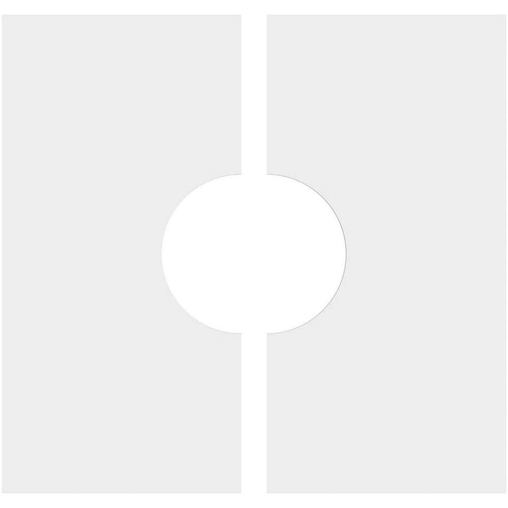 18" White PVC Contemporary Two-Piece Ceiling Medallion