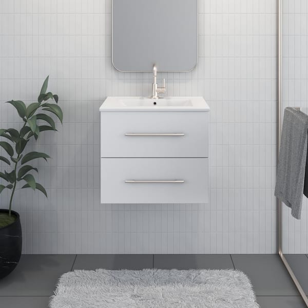 Napa 24 in. W x 18 in. D Bath Vanity Cabinet Only in White