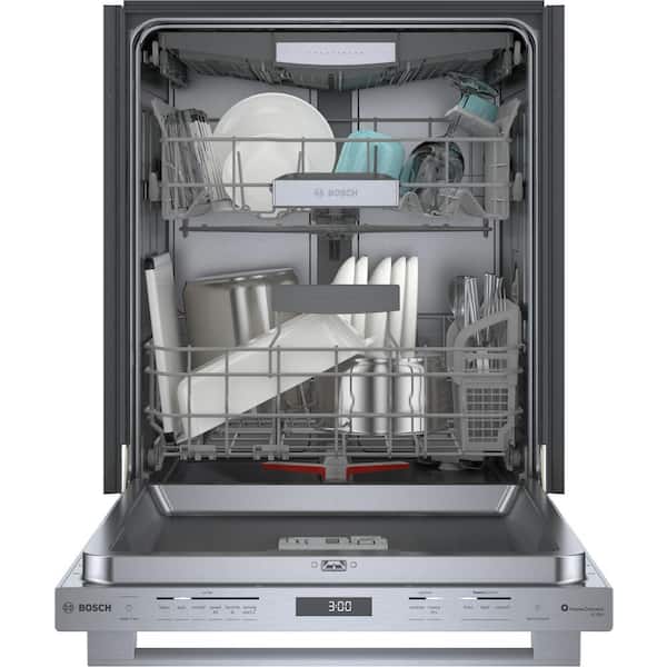 Bosch - 800 Series 24 in. Stainless Steel Top Control Tall Tub Bar Handle Dishwasher with Stainless Steel Tub, 42 dBA