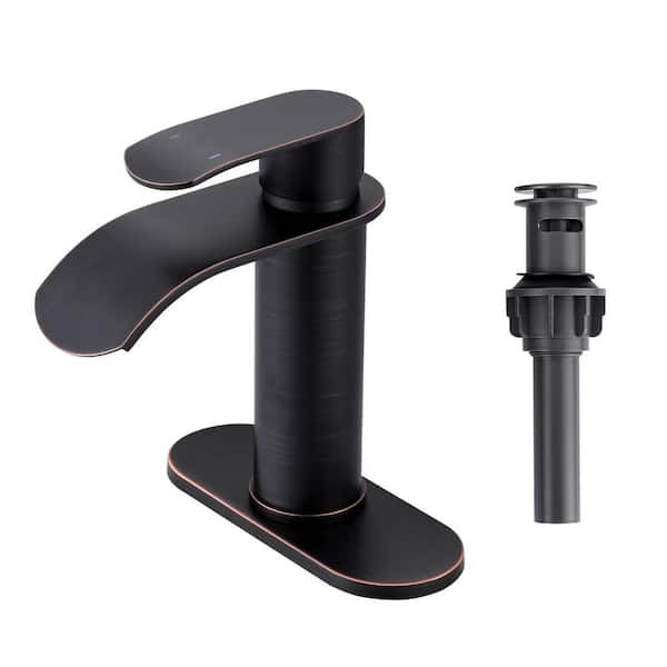 AVITAS Single Handle Single Hole Bathroom Faucet with Pop-Up Drain Included in Oil Rubbed Bronze