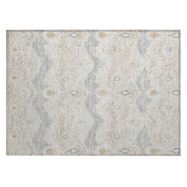 Chantille Machine Washable Indoor/Outdoor Abstract ACN3074 Ivory 2 ft. x 3 ft. Accent Rug