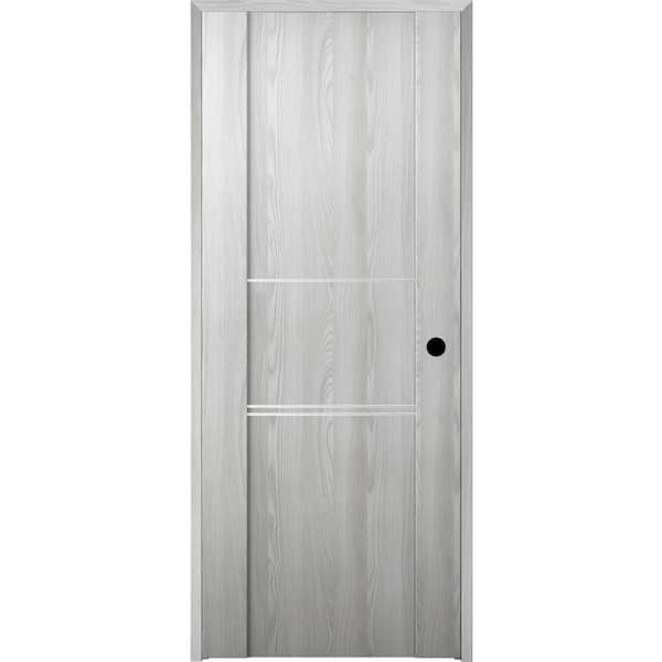 Belldinni Vona 36 in. x 80 in. Left-Handed Solid Core Ribeira Ash Textured Wood Single Prehung Interior Door