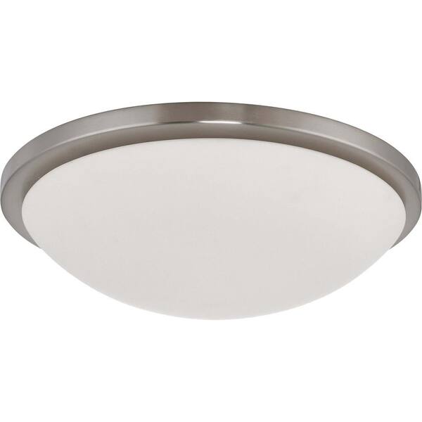 Green Matters 4-Light Brushed Nickel Domed Flush Mount