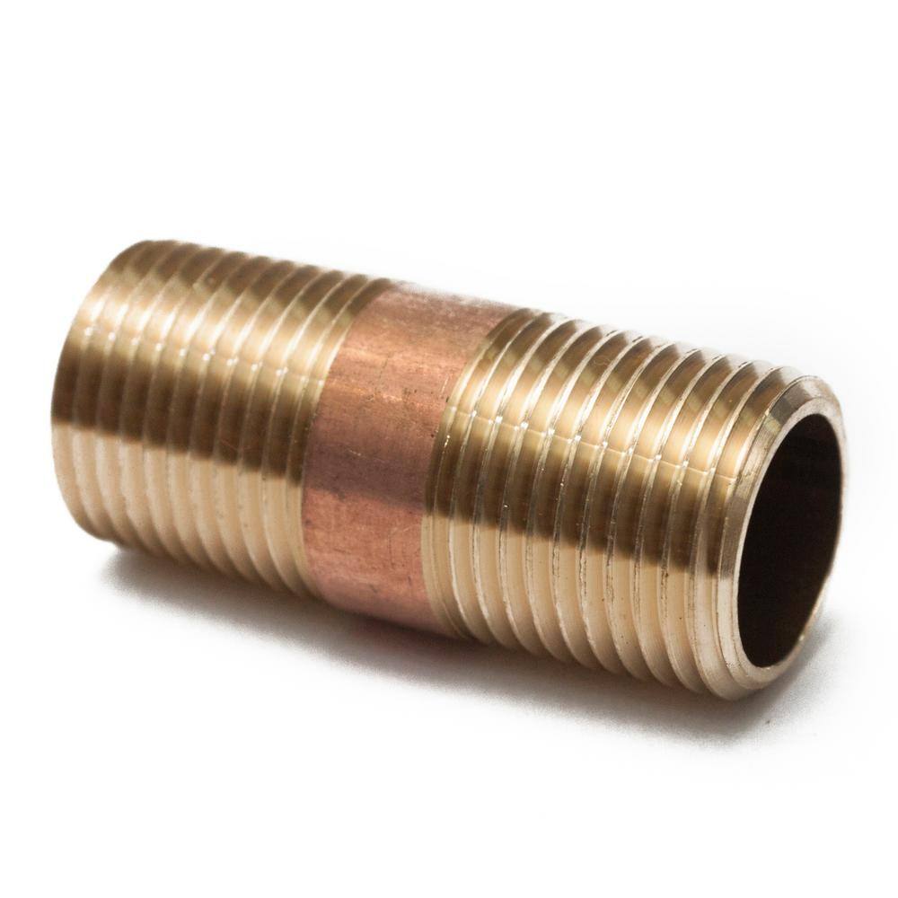 3/8 in. x 1-1/2 in. MIP Brass Nipple Fitting (5-Pack) price history on PriceWatchPro