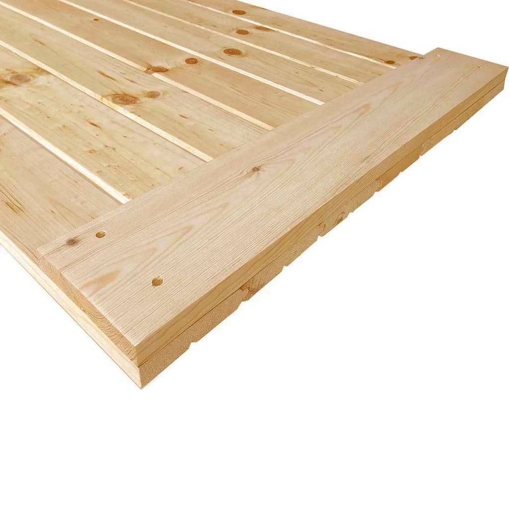 Light Brown Knotty Pine 84" x 24" Barn Door Slab
