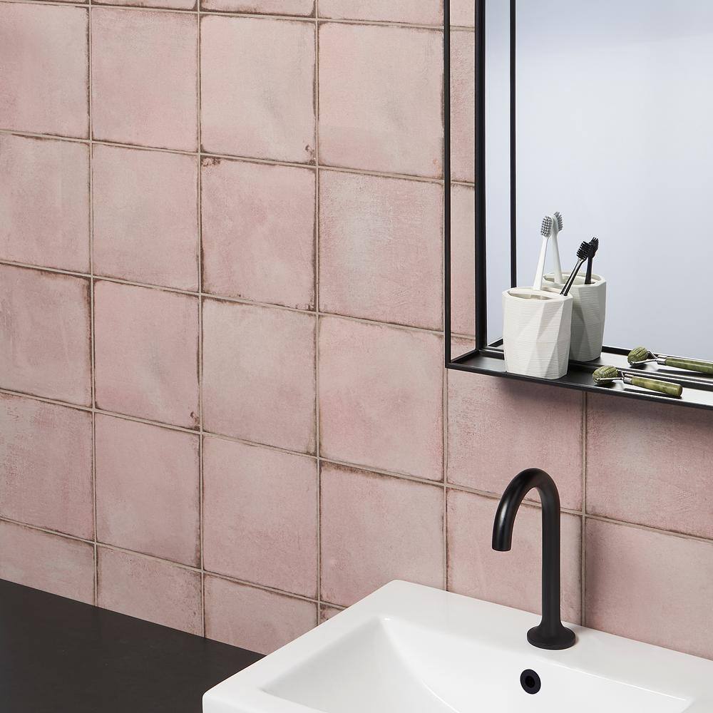 Coronado 8" x 8" Matte Pink Porcelain Tile