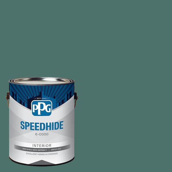 SPEEDHIDE 1 gal. PPG1143-6 Smoky Emerald Satin Interior Paint
