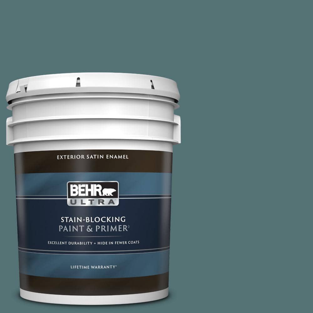 BEHR ULTRA 5 gal. PPU1302 Juniper Berries Satin Enamel Exterior Paint