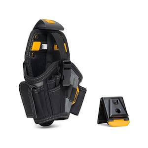 13-Pocket Large Drill Holster in Black with integrated ClipTech Hub and robust No-Snag Hidden-Seam construction