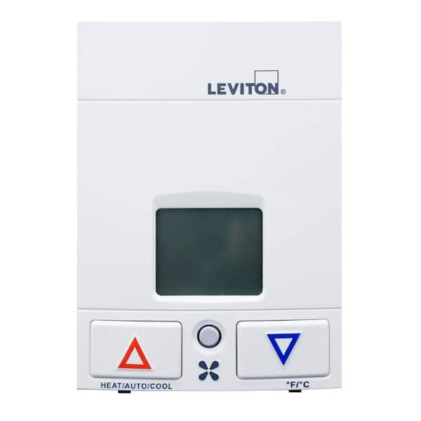 Leviton LevNet RF Enabled by EnOcean Push button Programmable Thermostat-DISCONTINUED