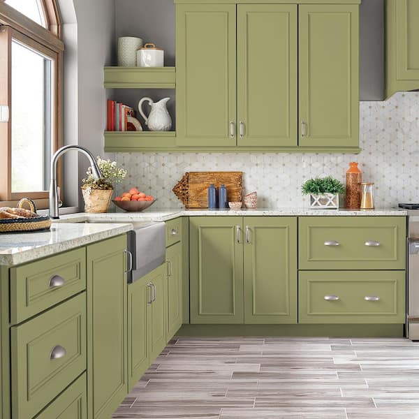1 gal. #M340-5 Fresh Artichoke Semi-Gloss Enamel Interior/Exterior Cabinet, Door & Trim Paint