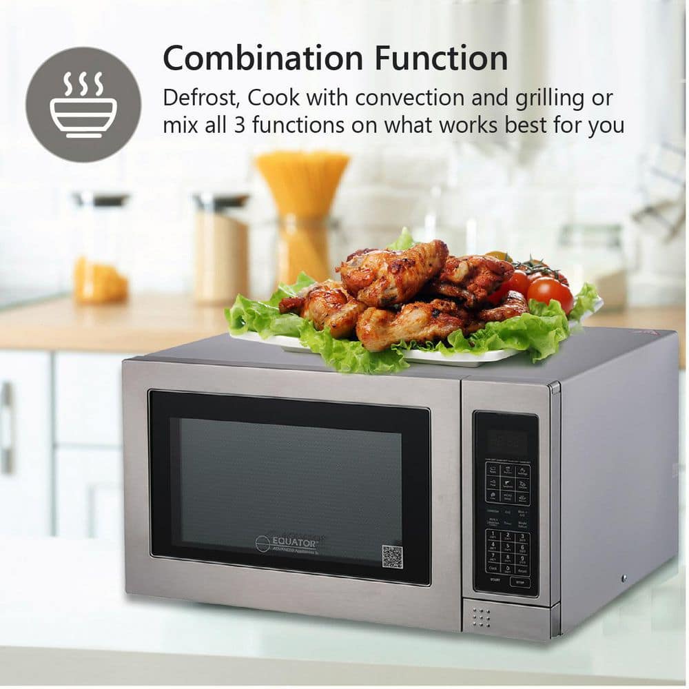 Equator Stainless Steel 3-in-1 Microwave Grill Convection Oven