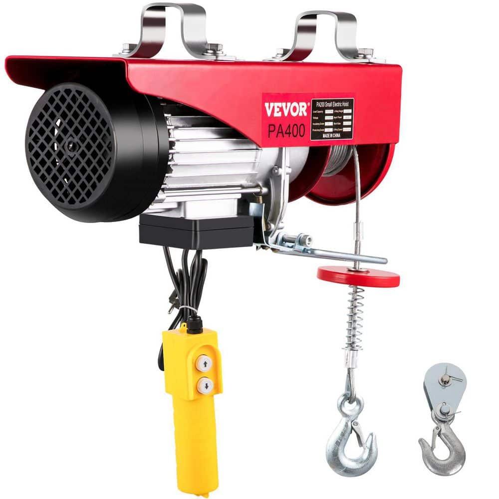 VEVOR Lift Electric Hoist 880 lbs. Remote Control Electric Winch Overhead  Crane Lift 110-Volt for Factories Warehouse Lifting 880LBSDDHL0000001V1  The Home Depot