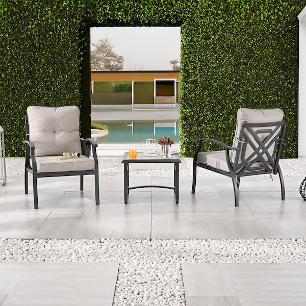 Patio Festival 3-Piece Metal Patio Conversation Deep Seating