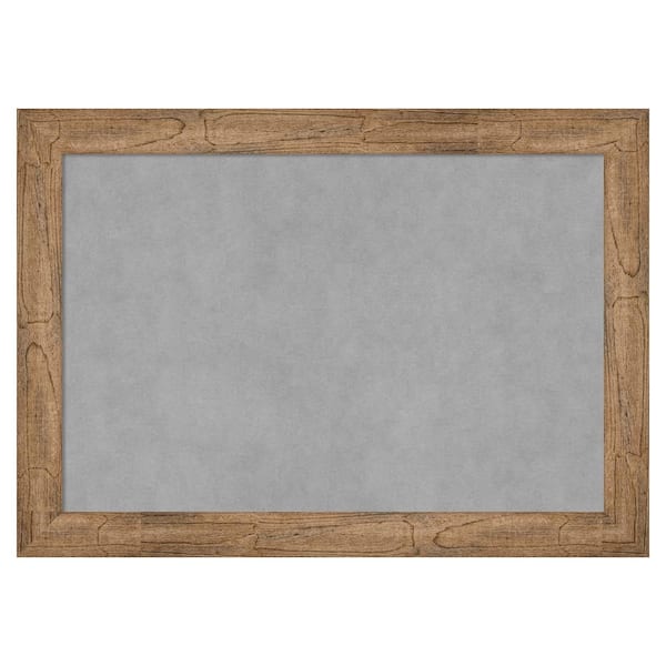 Amanti Art Owl Brown Narrow 28 in. x 20 in Framed Magnetic Board