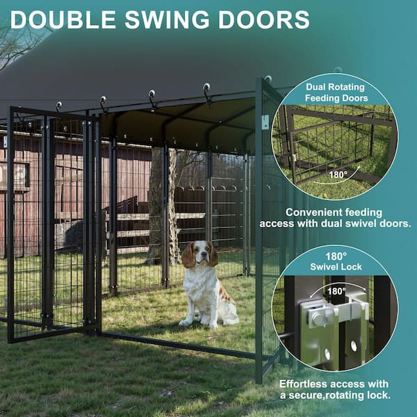 Sweecci 10 x 14 Large Dog Kennel Outdoor Dog Enclosure