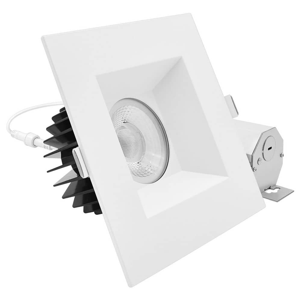 4 In. Integrated LED Regressed Spotlight with Square White Interchangeable Trim, 22W, 1800LM, 5CCT, 38°, Dimmable CRI90 price history on PriceWatchPro
