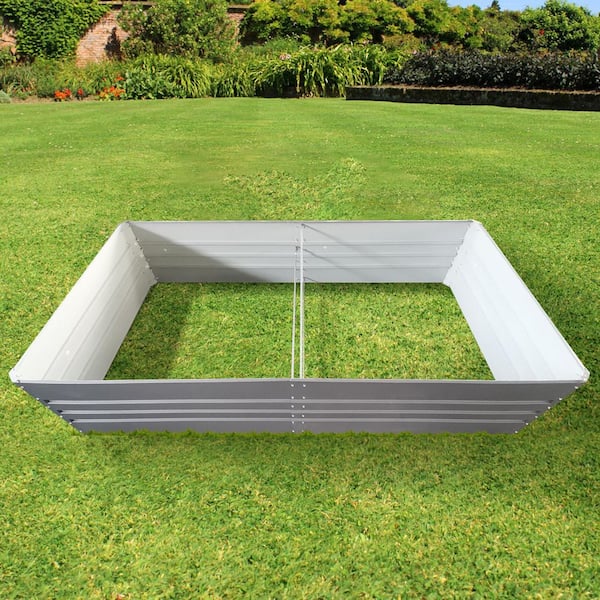 Tenleaf 8 x 4 x 2 ft. Gray Rust-Proof Metal Rectangular Tenleaf 8 x 4 x 2 ft. Gray Rust-Proof Metal Rectangular