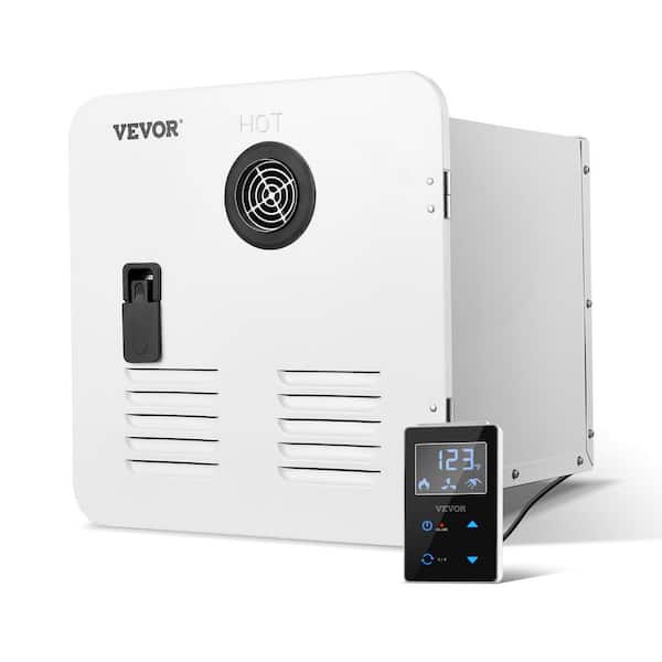 RV Tankless Water Heater, Instant Shower with 15 x 15 in. White Door and Remote Controller, 65000BTU Optimized Hot Water
