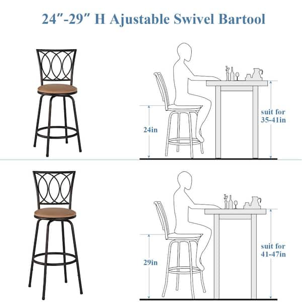 Standard bar best sale stool size