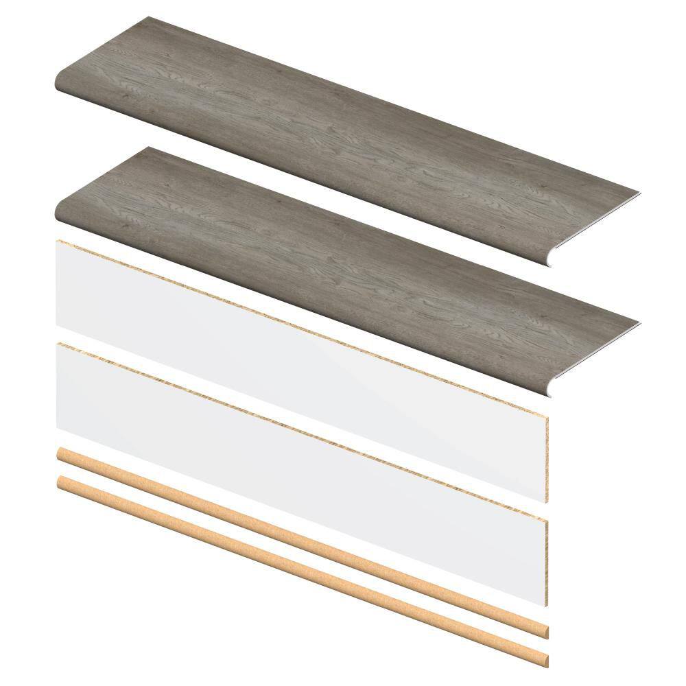 Stoney Point Oak 6.5 mm x 46 in. x 12 in. Exact Match Round Nose Stair Tread + Riser Combo Kit (2-Pack) price history on PriceWatchPro