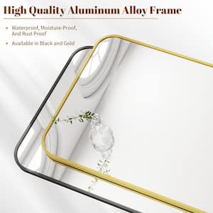 HOMLUX Rectangular Wall Mounted Framing Mirror Bathroom Vanity Mirror 26 in.x 38 in. in Gold