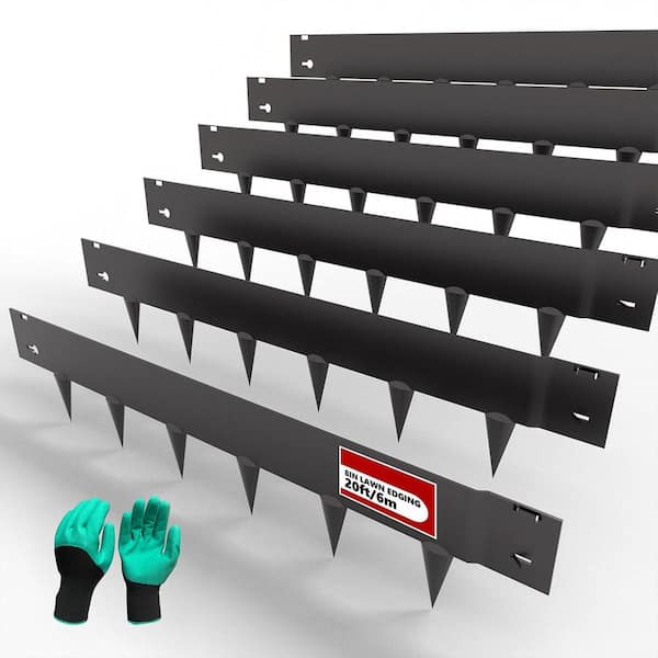 20 ft. Galvanized Steel Landscape Edging (6-Pack) – 40 in. x 8 in. Metal Garden Border