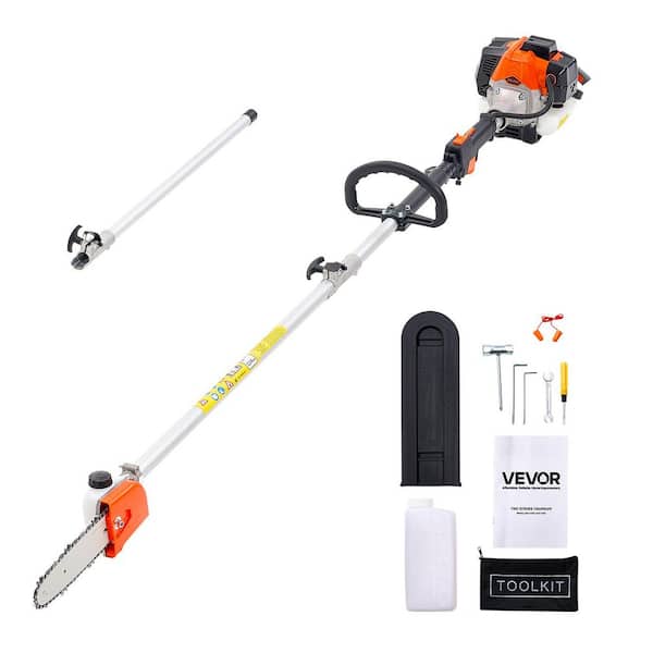 Gas Pole Saw, 25CC 2 Stroke Gas Powered Pole Saws with 8 in. Cutting Bar, with 23 fl. oz. Fuel Tank, 6.5 to 9 ft.